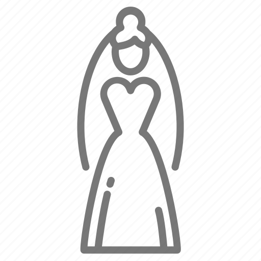 Bride, dress, gown, veil, wedding icon - Download on Iconfinder