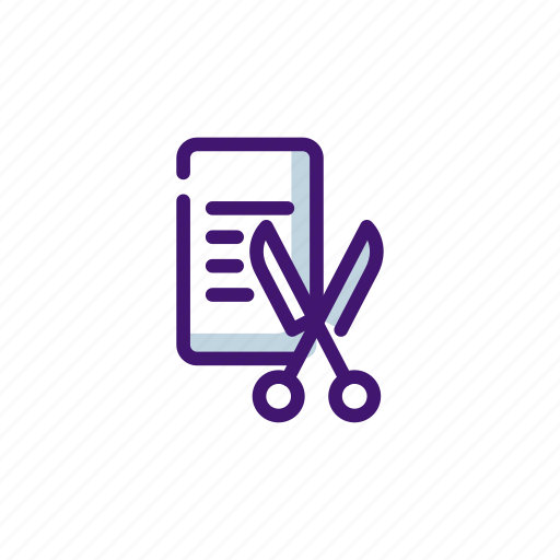 Blue, copy, cut, line, minimalist, purple, scissors icon - Download on Iconfinder
