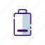 battery, blue, charge, low, minimalist, purple 