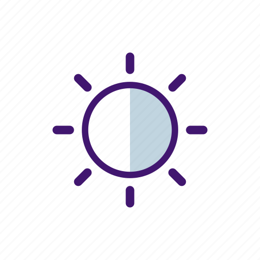 Blue, bright, minimalist, purple, sun, sunny icon - Download on Iconfinder