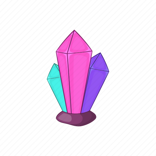 Cartoon, crystal, diamonds, gem, jewel, precious, sign icon - Download on Iconfinder