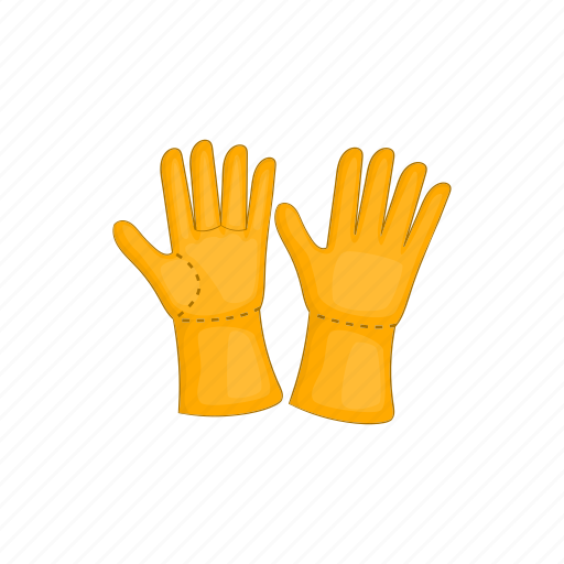 Cartoon, gloves, hand, protective, rubber, safety, sign icon - Download on Iconfinder