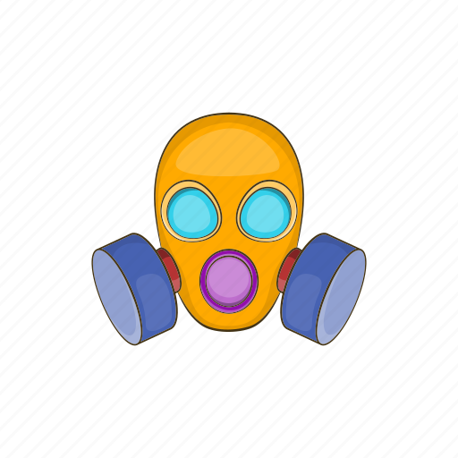 Cartoon, chemical, gas, mask, military, protection, sign icon - Download on Iconfinder