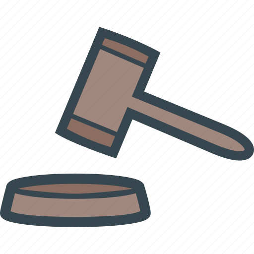 Auction, case, closed, court, gavel, judge icon - Download on Iconfinder