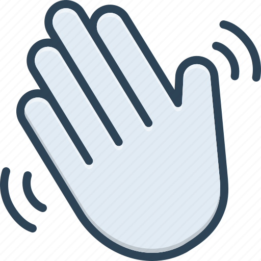 Gesture, hand wave, hello, hey, hiya, howdy, welcome icon - Download on Iconfinder