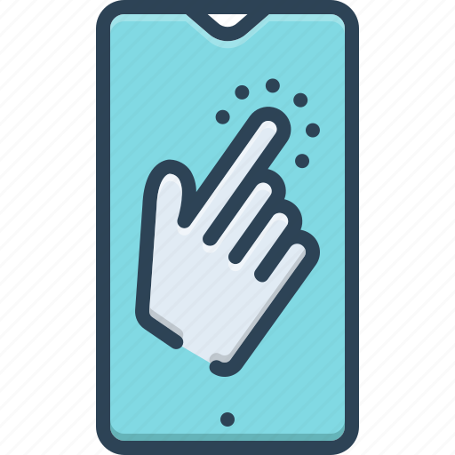 A single time, gesture, indicate, once, once time, tap, touch icon - Download on Iconfinder