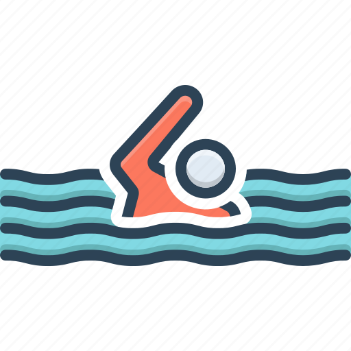 Even so, nonetheless, regardles, swim, swimming, though, water wave icon - Download on Iconfinder