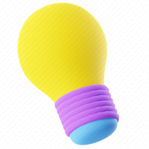 Lightbulb, idea, bulb, light, innovation, lamp, creative 3D illustration - Download on Iconfinder