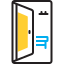 inside, within, in, inboard, entry, door, house 