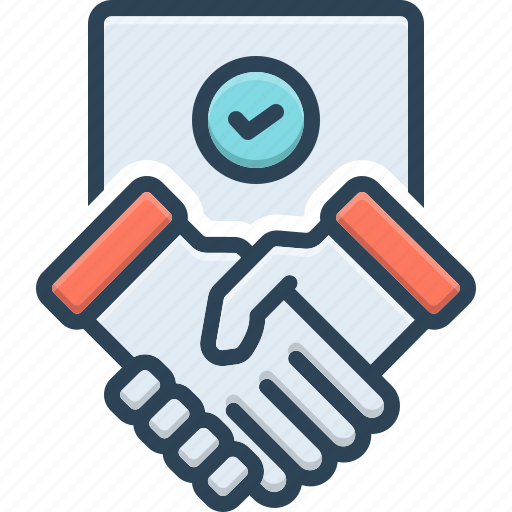 Agreement, commitment, cooperation, deal, handshake, partnership, settlement icon - Download on Iconfinder