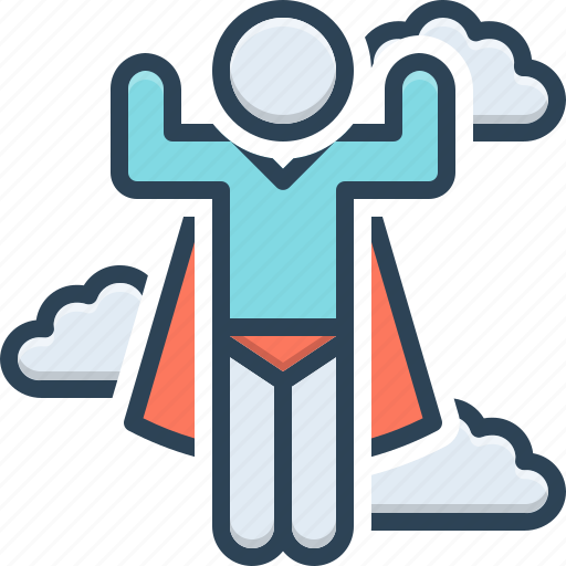Super, hero, brave, cape, caricature, lifeguard, super hero icon - Download on Iconfinder