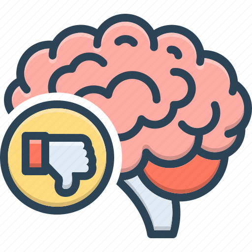 Criticism, brainstorm, concept, intellectual, unlike, negative, thumb down icon - Download on Iconfinder