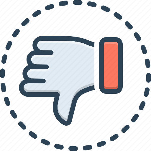 Negative, pessimistic, thumb, denied, dislike, rejected, unlike icon - Download on Iconfinder