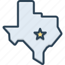 austin, map, skyline, america, country, geography, state