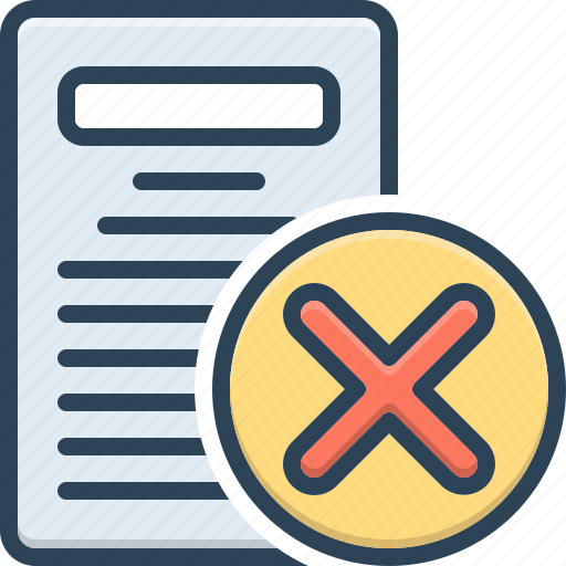 Eliminate, delete, remove, cancel, document, cut out icon - Download on Iconfinder