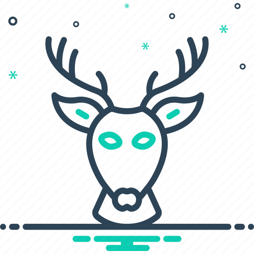 Deer, head, antelope, animal, antler, reindeer, forest icon - Download on Iconfinder