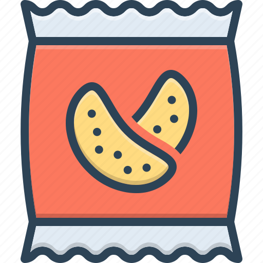 Chips, crisp, snacks, potato, package, slice, crunchy icon - Download on Iconfinder