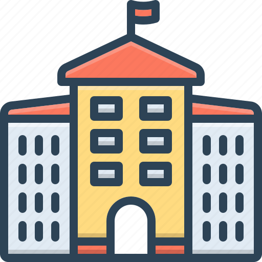 Colleges, university, educational, institution, academic, building, school icon - Download on Iconfinder