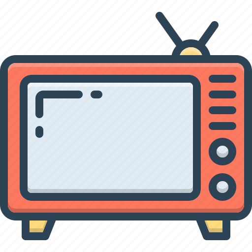 Television, tv, vintage, antenna, entertainment, broadcast, electronics icon - Download on Iconfinder