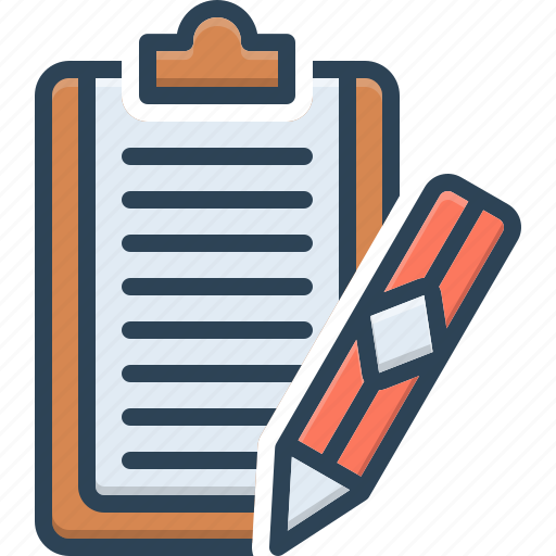 Written, inscribed, inscriptive, document, agreement, pencil, clipboard icon - Download on Iconfinder