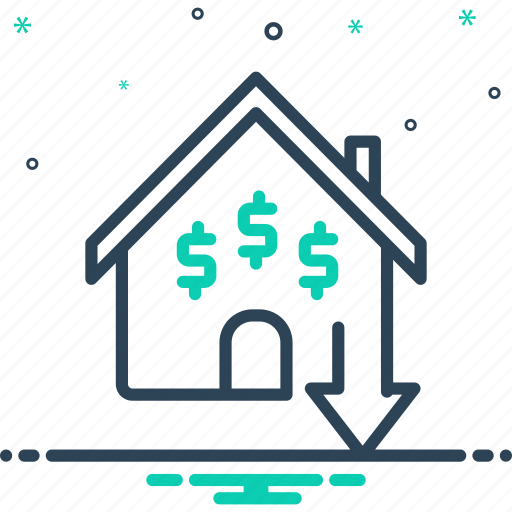 Inexpensive, cheap, reduce, price, house, mortgage, low cost icon - Download on Iconfinder