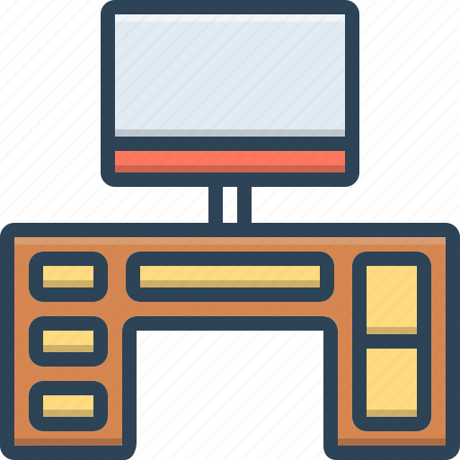 Bureaux, computer, desk, table, workspace icon - Download on Iconfinder