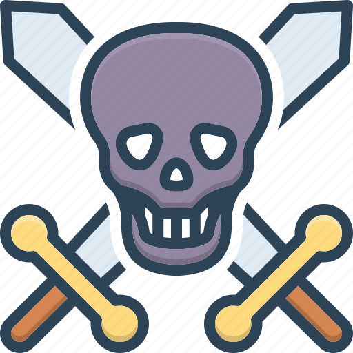 Kills, bone, crossbone, halloween, danger, attention, death skull icon - Download on Iconfinder
