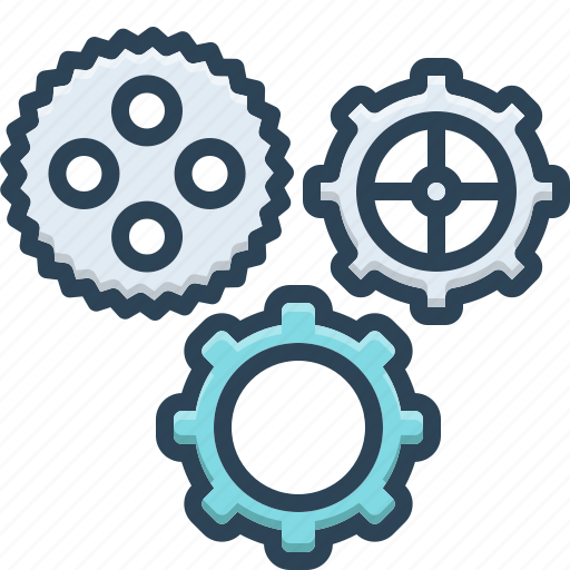Mechanisms, appliance, setting, device, cogwheel, machine, technical icon - Download on Iconfinder