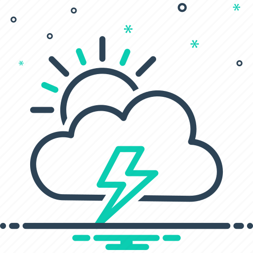 Partly, partially, somewhat, thunder, weather, lighting, forecast icon - Download on Iconfinder