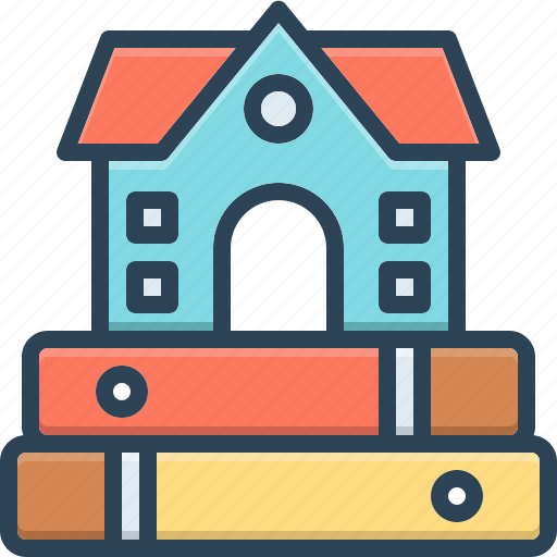 Bibliographic, curator, library, atheneum, culture, building, education icon - Download on Iconfinder