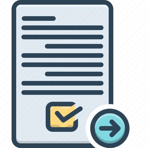 Submissions, presentment, capitulation, resignation, agreement, document, content icon - Download on Iconfinder