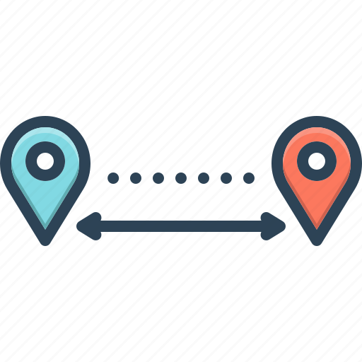 Distances, gps, location, distant, faraway, gap, social distancing icon - Download on Iconfinder