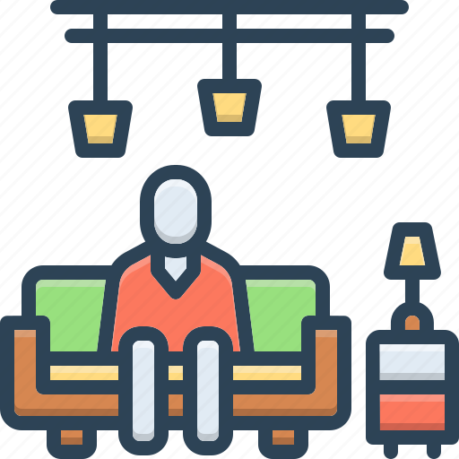 Sitting, pedestal, sofa, couch, person, lounge, comfortable icon - Download on Iconfinder