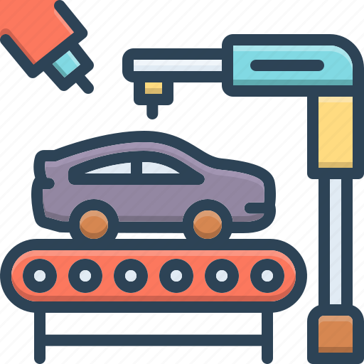 Automotive, vehicular, automobile, machinery, manufacture, factory, robot icon - Download on Iconfinder