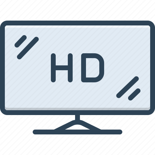 Hd, monitor, electronic, high, definitation, multimedia, screen icon - Download on Iconfinder