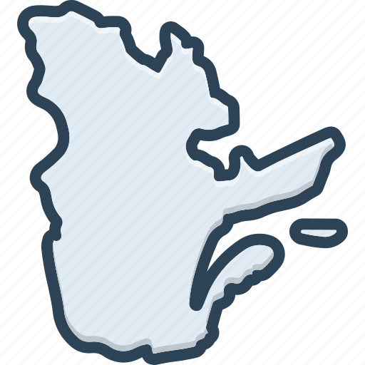 Quebec, america, province, contour, country, continent, map icon - Download on Iconfinder