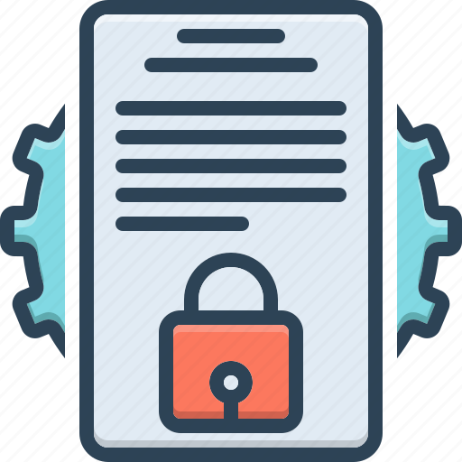 Disclosure, acknowledgment, locked, lock, paper, confession, exposure icon - Download on Iconfinder
