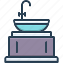 basin, sink, bathroom, washstand, faucet, sanitary, wash basin
