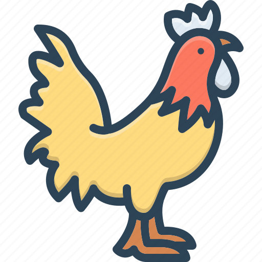 Cocks, rooster, poultry, beak, bird, chicken, livestock icon - Download on Iconfinder