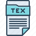 tex, document, extension, file, format, folder, sentence