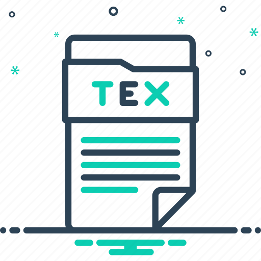 Tex, document, extension, file, format, folder, sentence icon - Download on Iconfinder