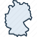 deutschland, germany, map, europe, border, german, country