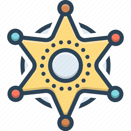 Sheriff, authority, badge, star, decoration, metal, police icon - Download on Iconfinder