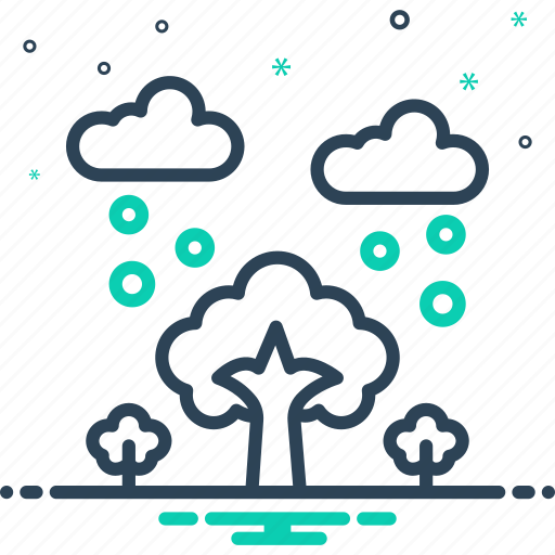 Consequently, nature, cloud, tree, rain, as a result, water cycle icon - Download on Iconfinder
