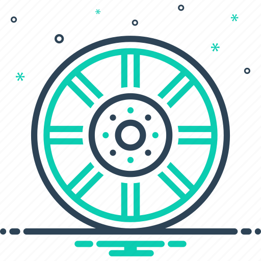 Spoke, wheel, tire, rim, cycle, gyre, hoop icon - Download on Iconfinder