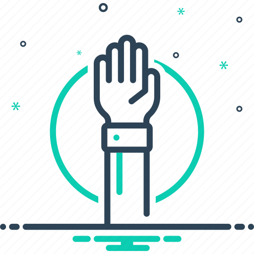 Hand, raised, candidate, helpful, charity, democracy, volunteer icon - Download on Iconfinder