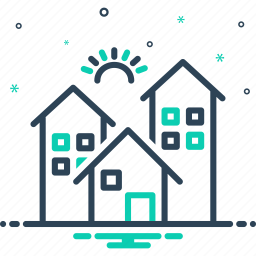 Properties, belongings, possessions, residential, apartment, mortgage, cottage icon - Download on Iconfinder