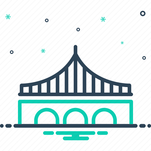 Stayed, bridge, travel, overpass, platform, viaduct, overbridge icon - Download on Iconfinder