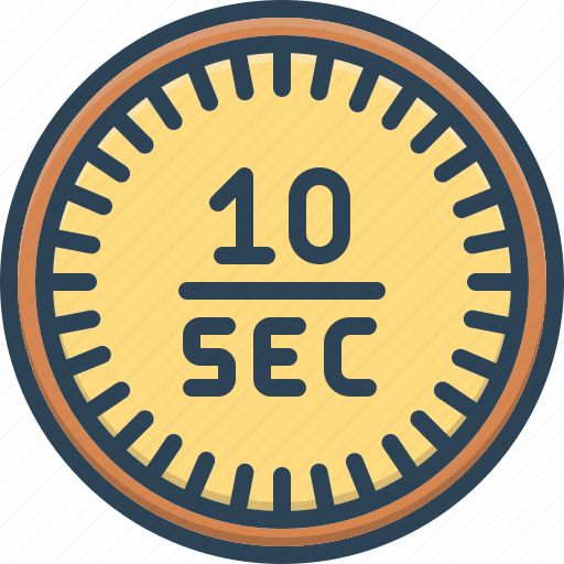 Seconds, timer, sec, timepiece, fast, number, ten seconds icon - Download on Iconfinder