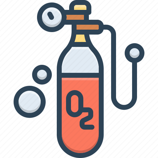 Oxygen, tank, cylinder, container, liquid, oxygenate, medical gas icon - Download on Iconfinder